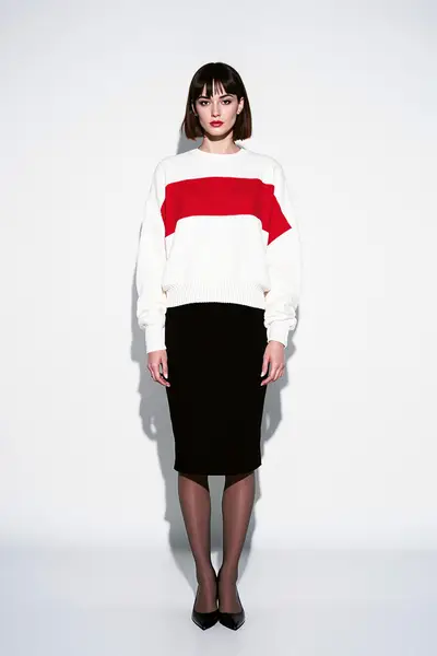 Fashion Editorial: 90s Minimalist Studio Portrait — Gemini prompt variation 2
