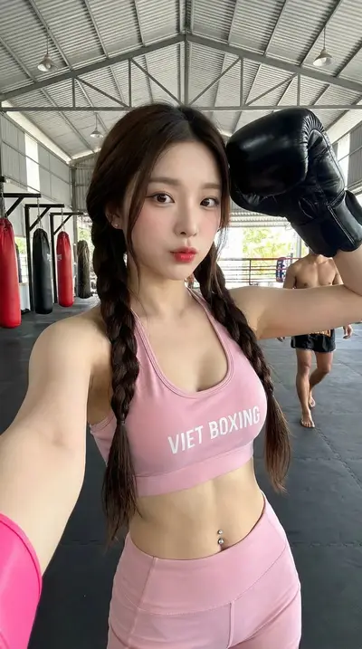 Midjourney Muay Thai Boxing Girl Photography Prompt — Midjourney prompt variation 2