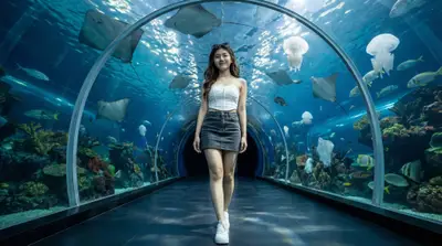 Midjourney Underwater Aquarium Fashion Portrait Prompt — Midjourney prompt variation 1