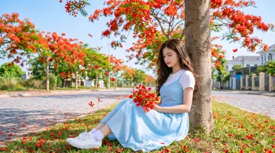 Midjourney Summer Floral Lifestyle Portrait Prompt — Midjourney prompt variation 3