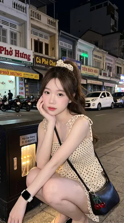 Saigon Night Street Style Asian Beauty Portrait Prompt — Midjourney prompt variation 4