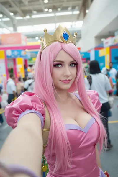 Princess Bubblegum Modern Selfie Portrait
