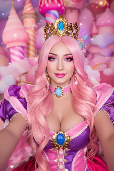 Princess Bubblegum Modern Selfie Portrait — Gemini prompt variation 4