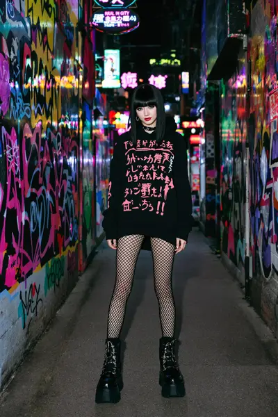 Hyper-Realistic E-Girl Portrait: Full Body and Cinematic Lighting — Gemini prompt variation 2