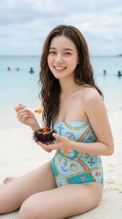 Midjourney Nautical Swimsuit Beach Portrait Prompt — Midjourney prompt variation 9