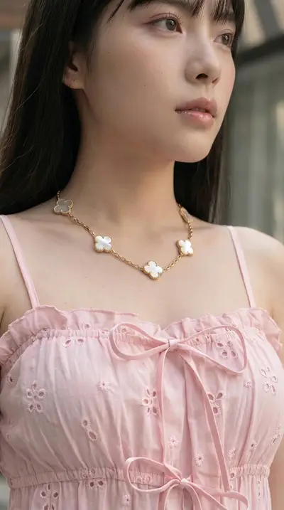 Midjourney Pink Eyelet Summer Fashion Photography Prompt — Gemini prompt variation 6