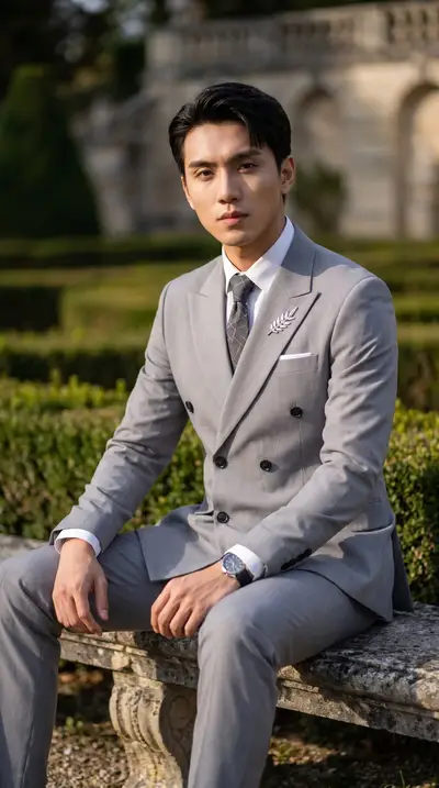 Heather Grey Suit Classical Estate Menswear Lookbook